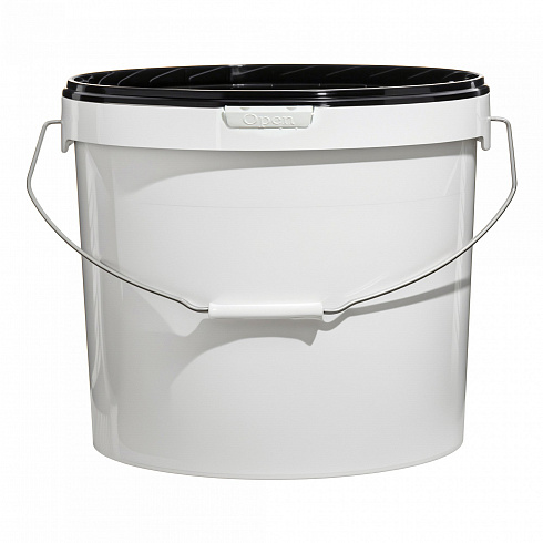 пластиковое ведро jet +177 (17,7 л) с черной крышкой