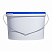 пластиковое ведро овальное 5,8 л с синей крышкой
