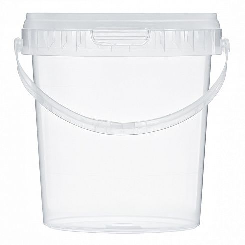 прозрачное ведро 1,1 л пластиковое