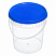 прозрачное ведро 1,1 л пластиковое с синей крышкой