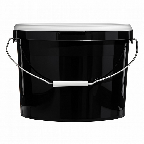 ведро техническое jet 110 (11,3 л) металл. ручка, белая крышка