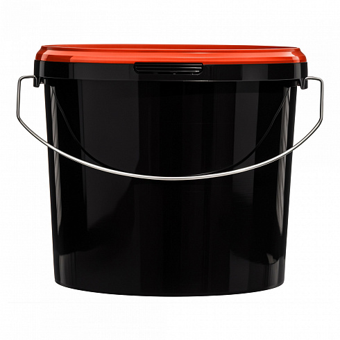 ведро техническое jet 56 (5,7 л) с красной крышкой