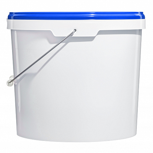 пластиковое ведро jet 150 (15,9 л) металл. ручка, синяя крышка