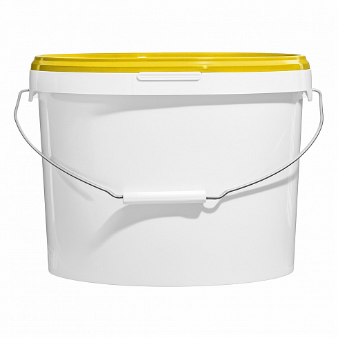 пластиковое ведро jet 110 (11,3 л) металл. ручка, желтая крышка