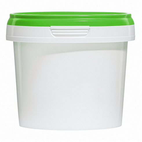 пластиковая банка jetb 365 (0,365 л) с зеленой крышкой