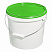 пластиковое ведро jet 150 (15,9 л) металл. ручка, зеленая крышка