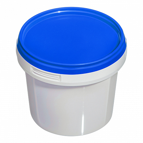 пластиковая банка jetb 365 (0,365 л) с синей крышкой