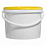 пластиковое ведро jet 110 (11,3 л) с желтой крышкой