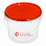 прозрачное ведро 2,3 л с красной крышкой