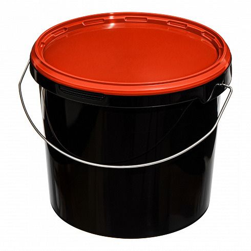 ведро техническое jet 56 (5,7 л) с красной крышкой