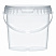прозрачное ведро 0,86 л пластиковое