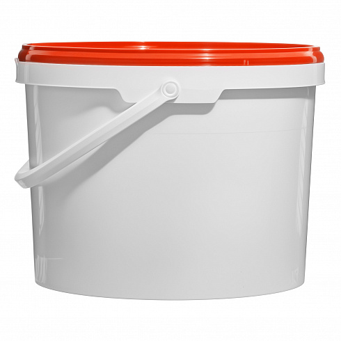 пластиковое ведро jet 110 (11,3 л) с красной крышкой