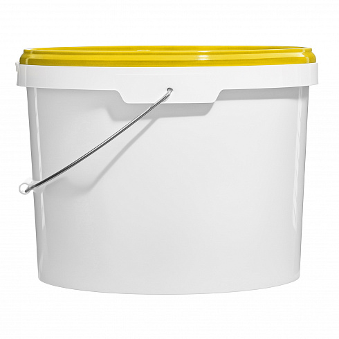 пластиковое ведро jet 110 (11,3 л) металл. ручка, желтая крышка
