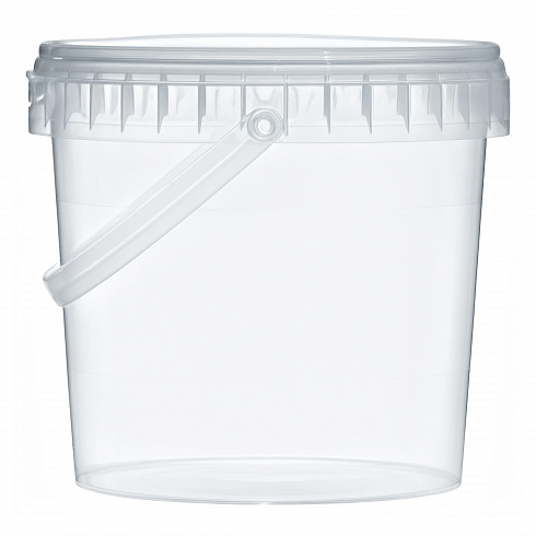 прозрачное ведро 0,86 л пластиковое