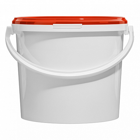 пластиковое ведро jet 56 (5,7 л) с красной крышкой