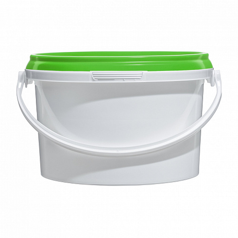 пластиковое ведро jet 25 (2,6 л) с зеленой крышкой