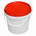 пластиковое ведро jetb 11 (1,1 л) с красной крышкой