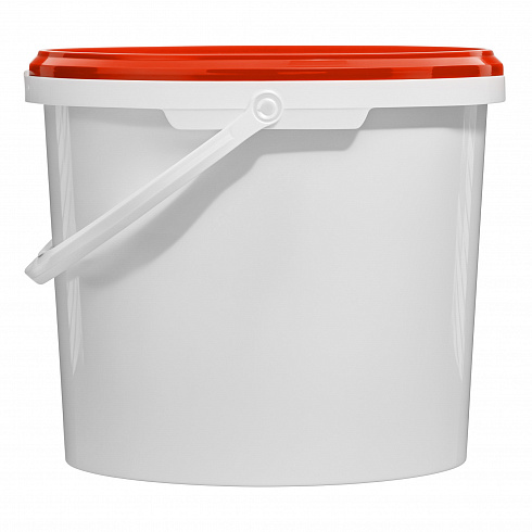 пластиковое ведро jet 56 (5,7 л) с красной крышкой