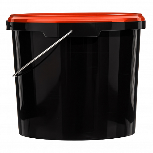 ведро техническое jet 56 (5,7 л) с красной крышкой