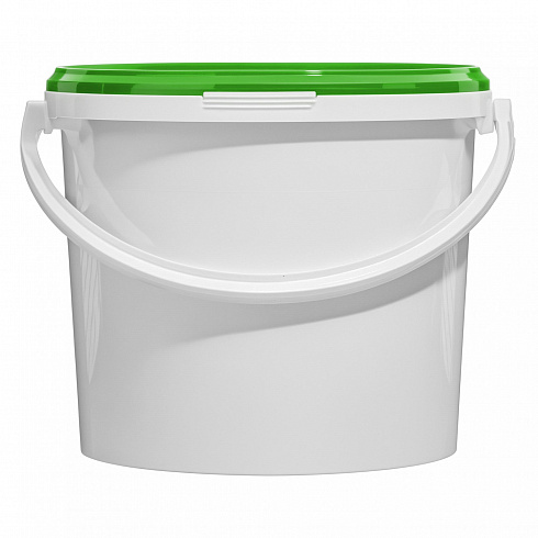пластиковое ведро jet 56 (5,7 л) с зеленой крышкой