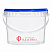 прозрачное ведро 2,3 л с синей крышкой